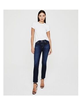 AG Adriano Goldschmied Mari High-Rise Slim Straight Jeans Size 31 Dark Wash